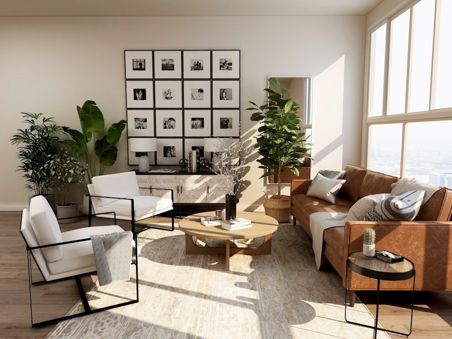 Clean carpet in a tidy living room