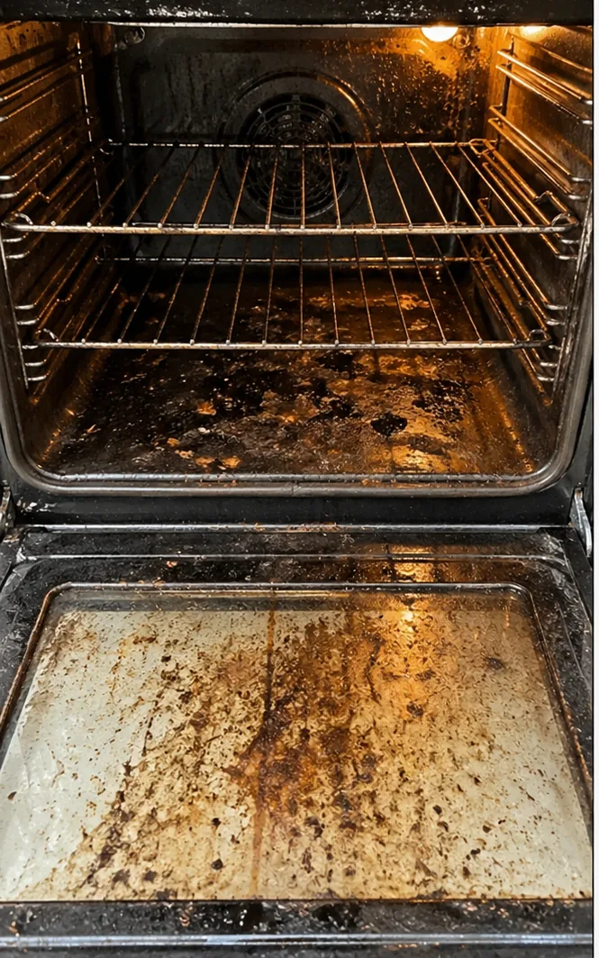 Oven interior before cleaning, Westhill